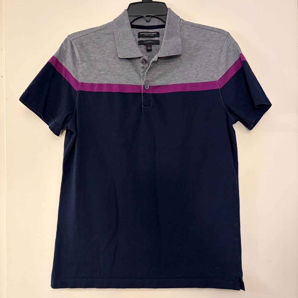 3 for 25! Banana Republic Men’s‎ Navy, Gray, and Purple Polo Shirt, size small